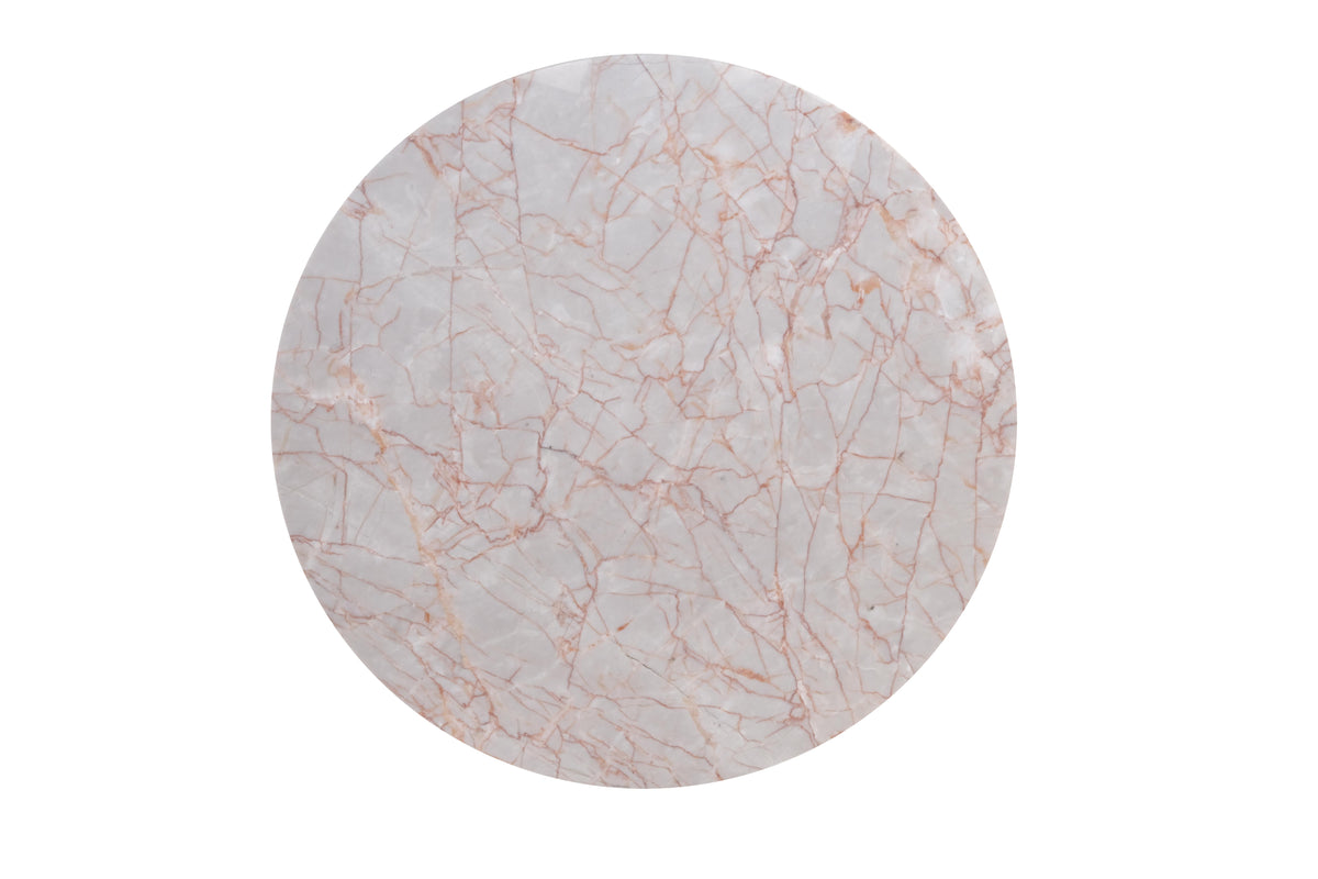 LYRA SIDE TABLE WITH ROSE' MARBLE