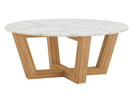 LYRA COFFEE TABLE WITH WHITE MARBLE