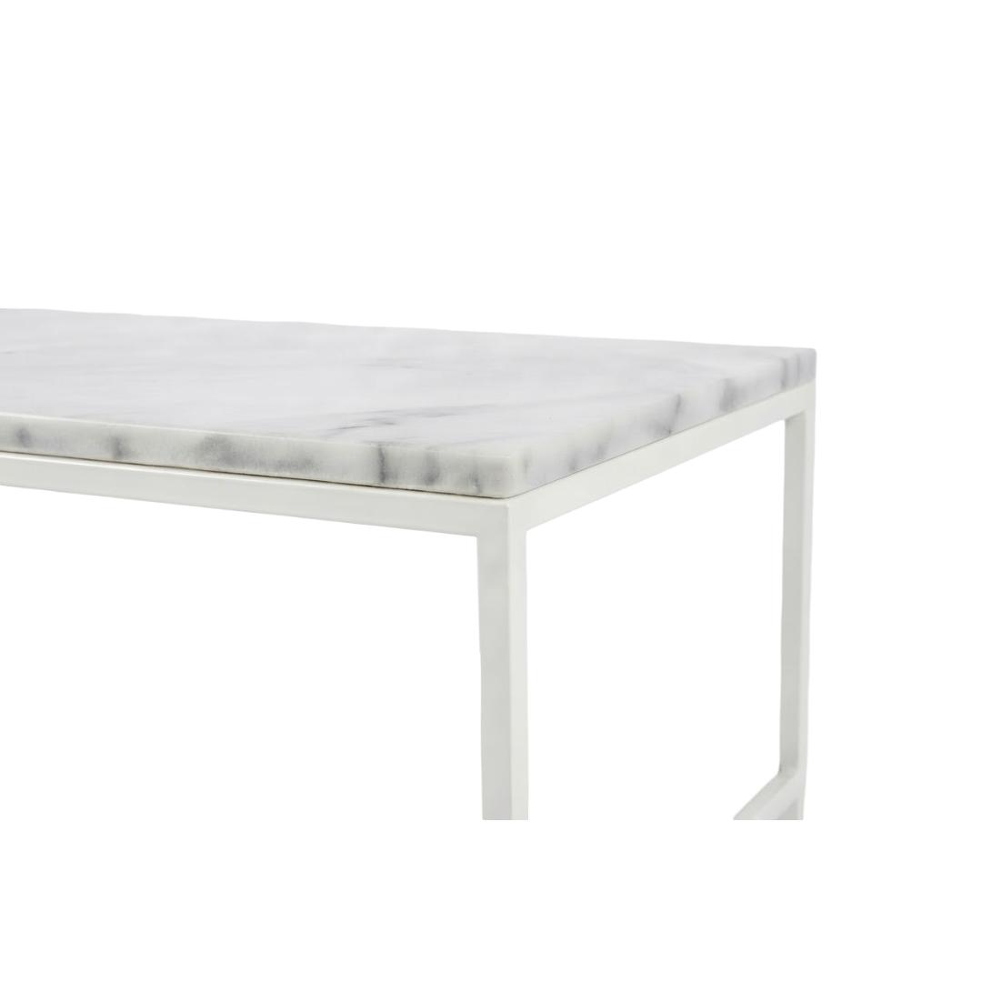 AURA ENTRY CONSOLE WHITE WITH WHITE MARBLE