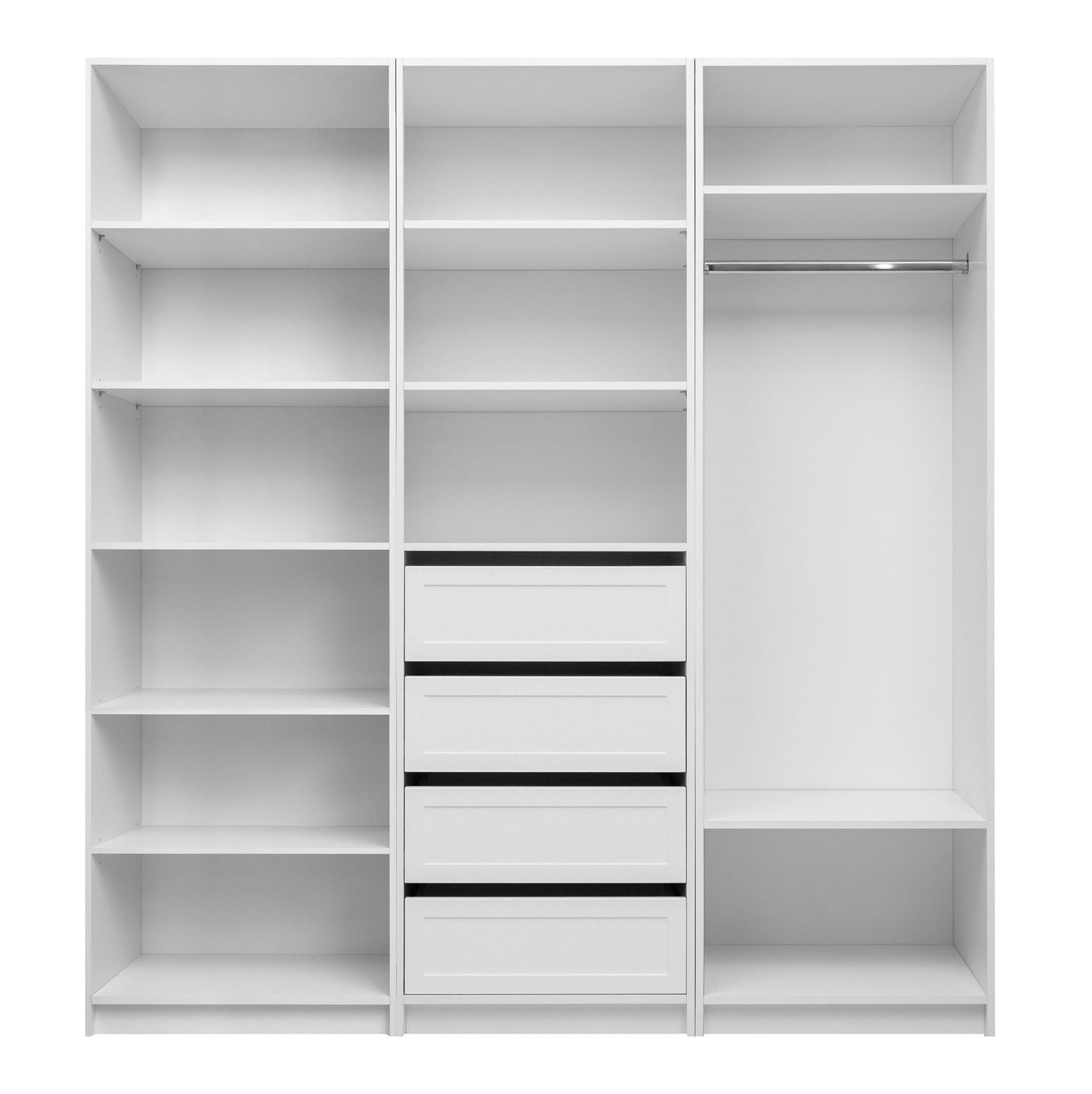 MALMO SIX SHELF WALK IN WARDROBE - WHITE