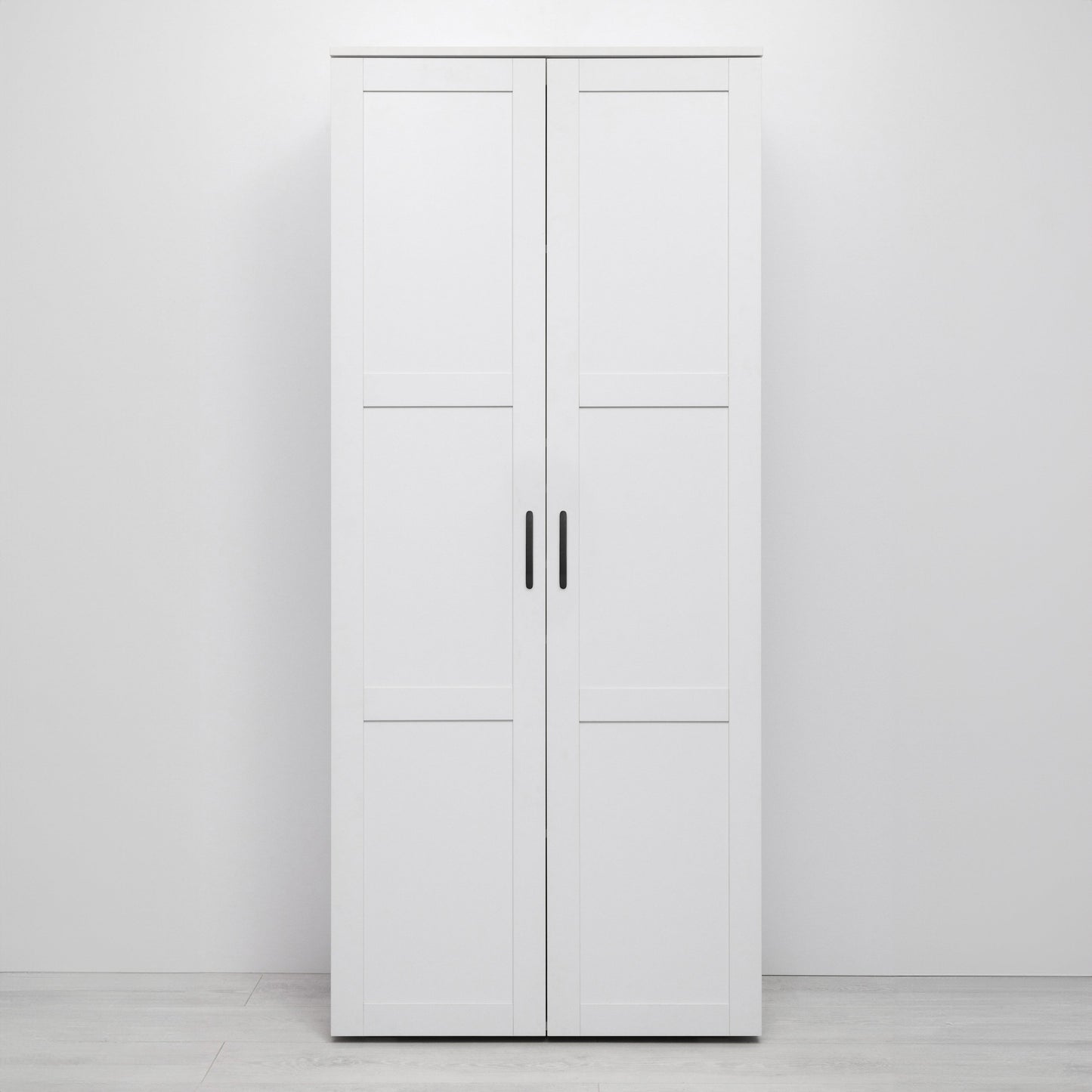 STOCKHOLM STORAGE CUPBOARD HAMPTONS - WHITE - SCANDI BLACK