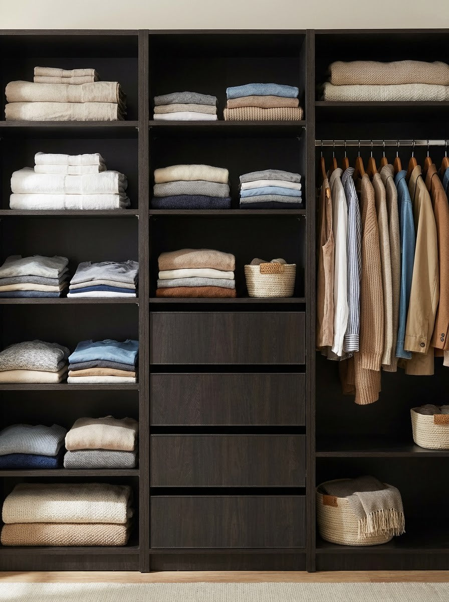 MALMO SIX SHELF WALK IN WARDROBE - NORDIC ASH