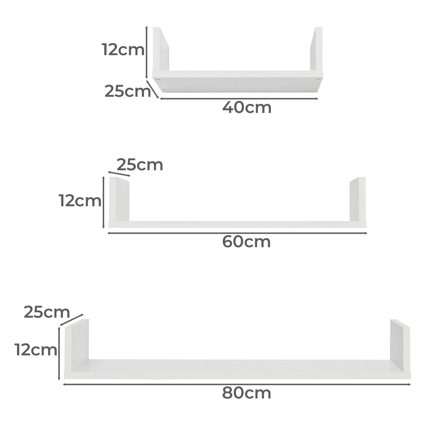 Oslo Three Piece Shelf Set