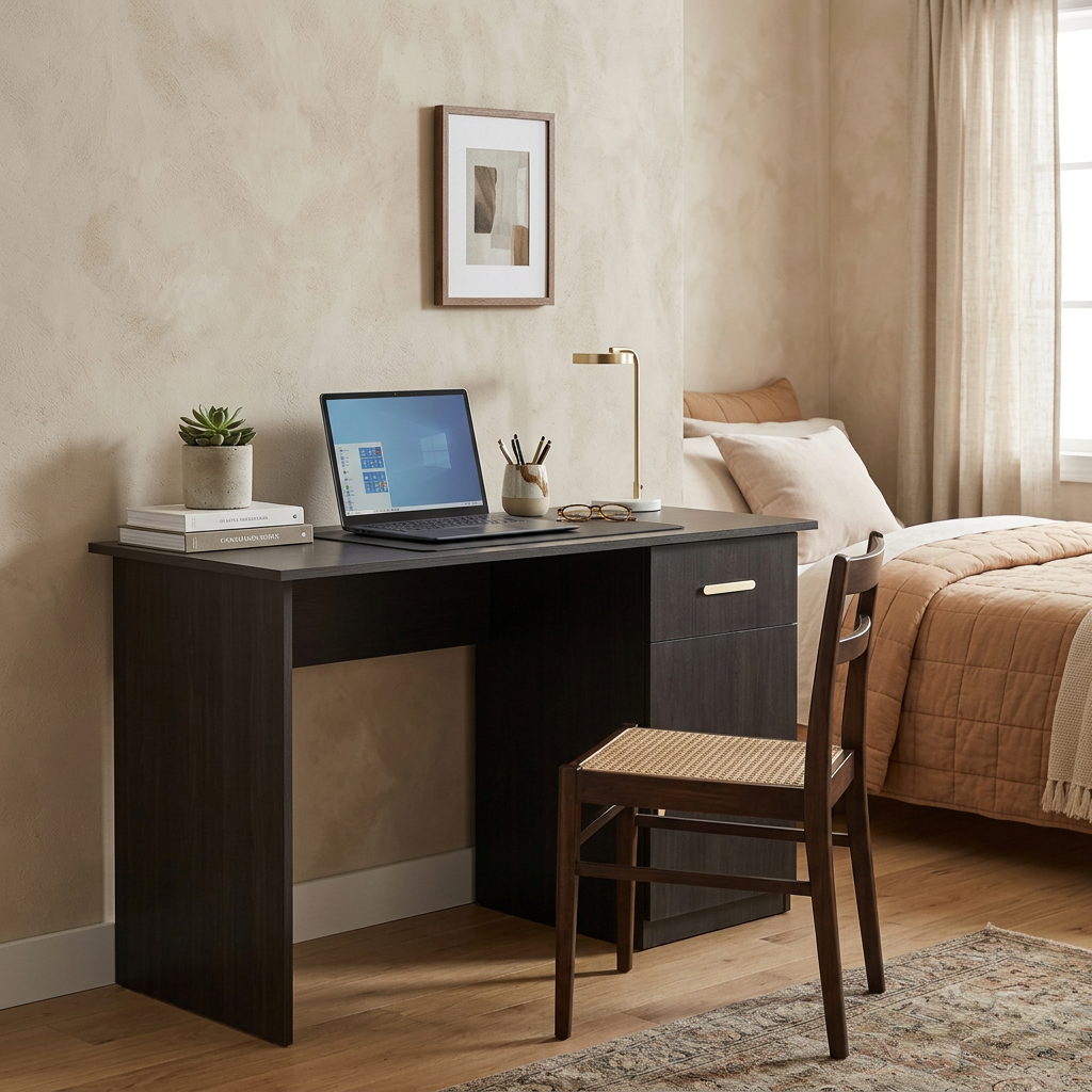 COPENHAGEN DESK - NORDIC ASH - OVAL BRASS