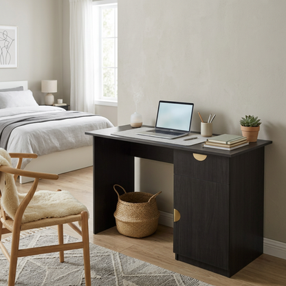 COPENHAGEN DESK - NORDIC ASH - HALF MOON BRASS
