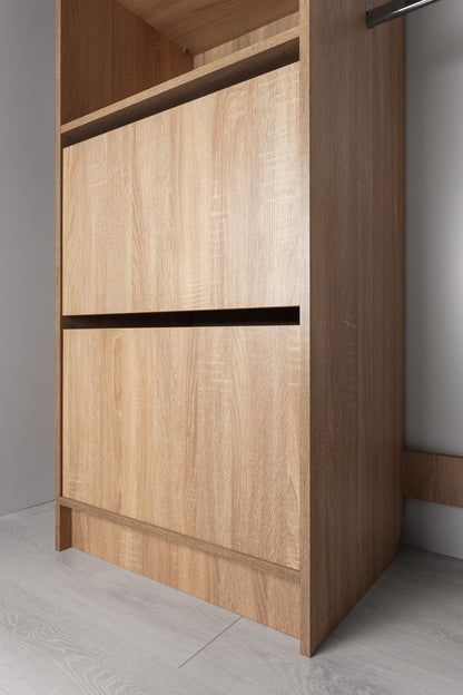 Basel Walk In Wardrobe Kit - Classic - Natural Oak