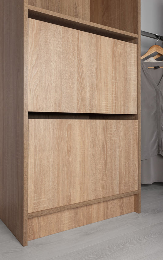 Basel Walk In Wardrobe Kit - Classic - Natural Oak