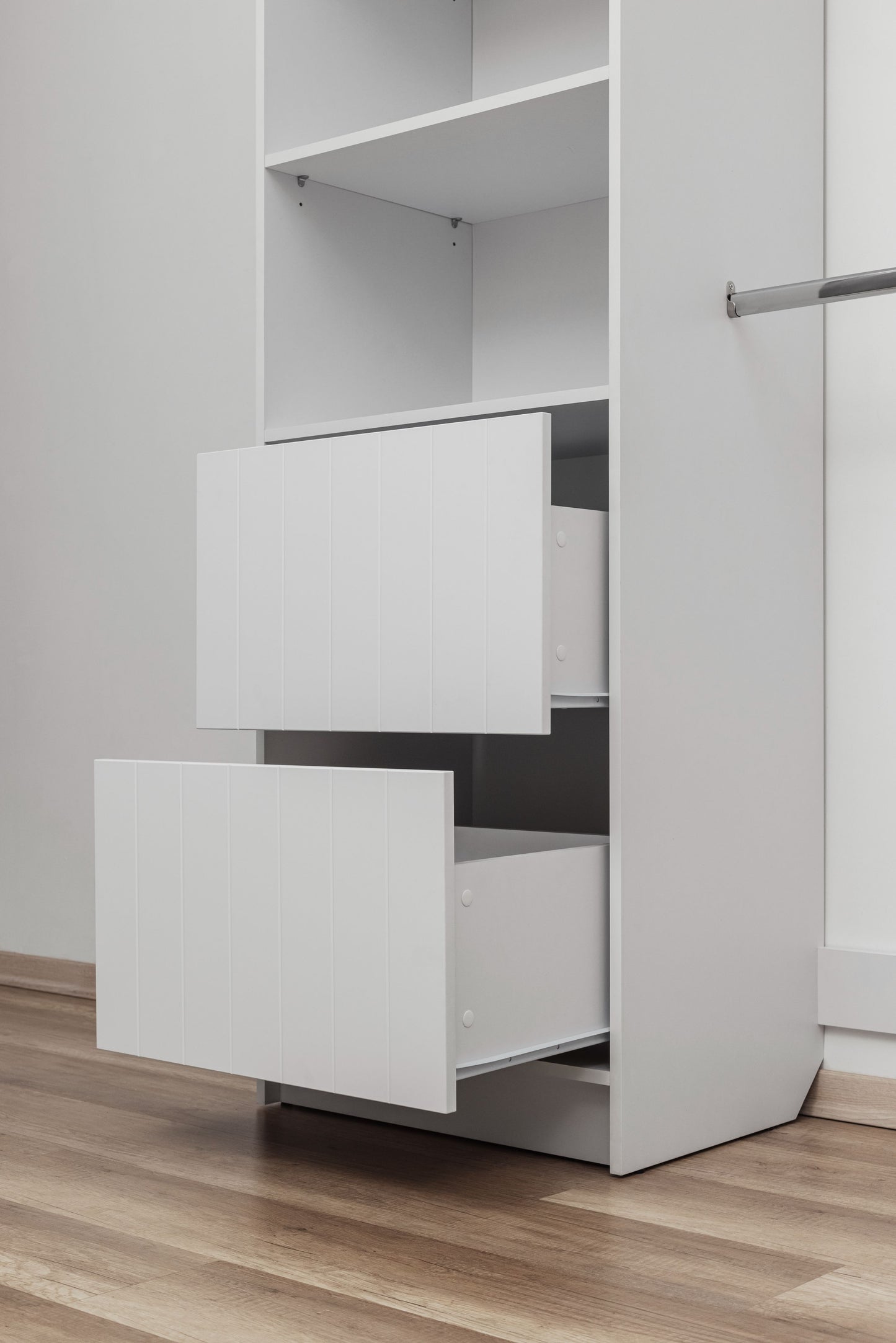 Basel Walk In Wardrobe Kit - VJ Panel - White