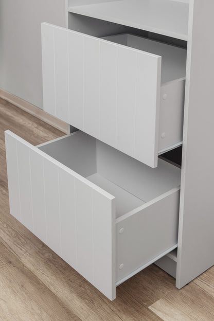 Basel Walk In Wardrobe Kit - VJ Panel - White
