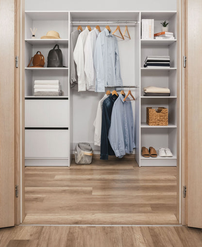 Basel Walk In Wardrobe Kit - VJ Panel - White