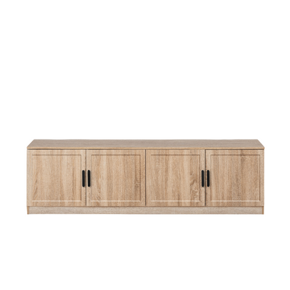 BUCHAREST TV UNIT - NATURAL OAK - HAMPTONS- OVAL BLACK