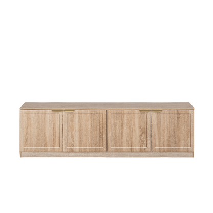 BUCHAREST TV UNIT - NATURAL OAK - HAMPTONS- PULL BRASS