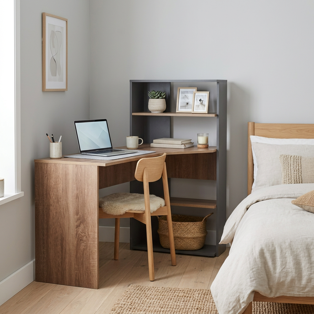 HELSINKI DESK - OAK/GRAPHITE