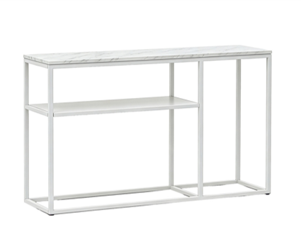 AURA ENTRY CONSOLE WHITE WITH WHITE MARBLE
