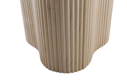 VERO SIDE TABLE NATURAL OAK WITH WHITE MARBLE