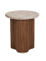 VERO SIDE TABLE WALNUT WITH WHITE MARBLE