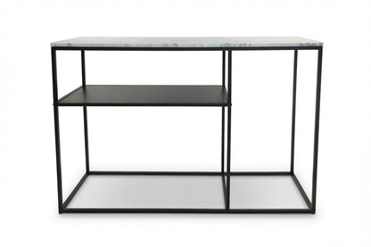AURA ENTRY CONSOLE BLACK WITH WHITE MARBLE