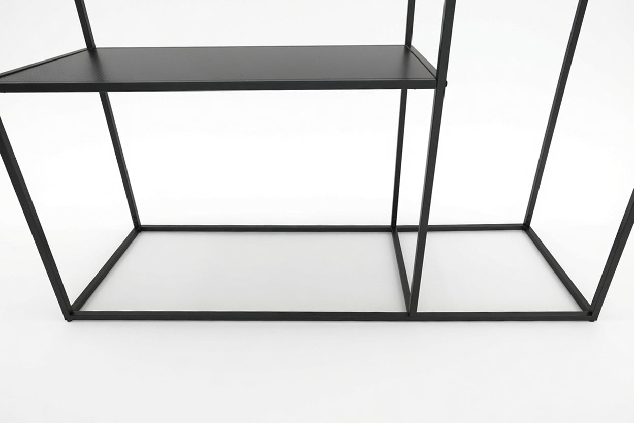 AURA ENTRY CONSOLE BLACK WITH WHITE MARBLE