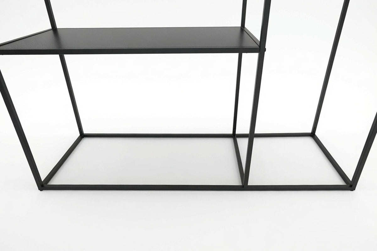 AURA ENTRY CONSOLE BLACK WITH WHITE MARBLE