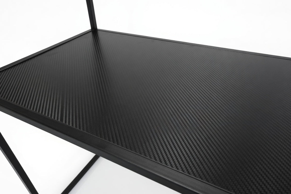 AURA ENTRY CONSOLE BLACK WITH WHITE MARBLE