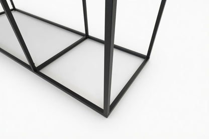 AURA ENTRY CONSOLE BLACK WITH WHITE MARBLE