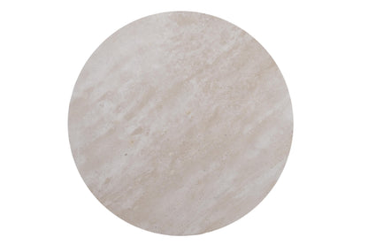 LYRA SIDE TABLE WITH NATURAL OAK TRAVERTINE