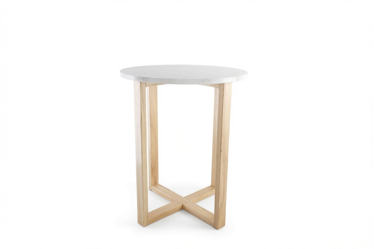 LYRA SIDE TABLE WITH WHITE MARBLE