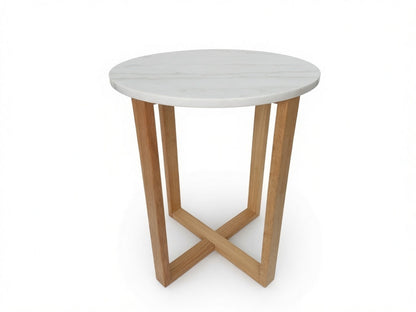 LYRA SIDE TABLE WITH WHITE MARBLE