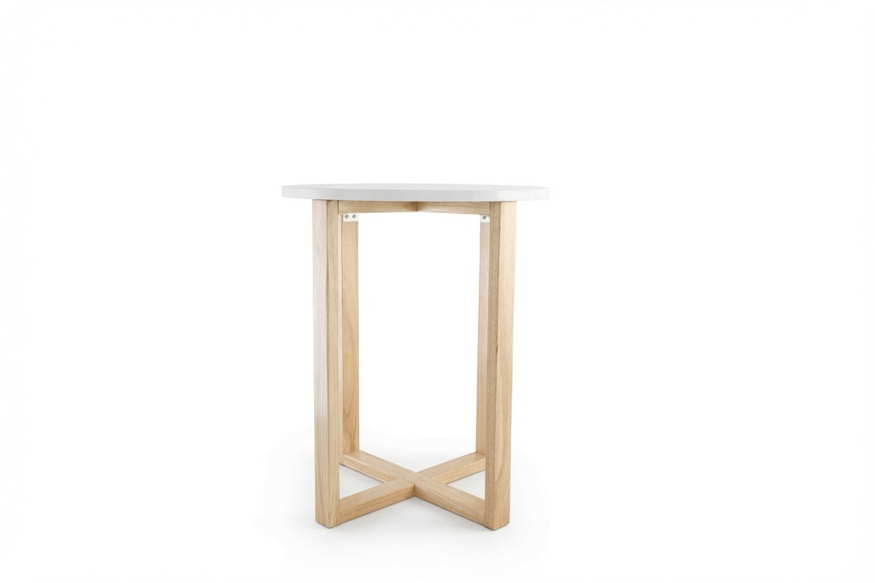LYRA SIDE TABLE WITH WHITE MARBLE