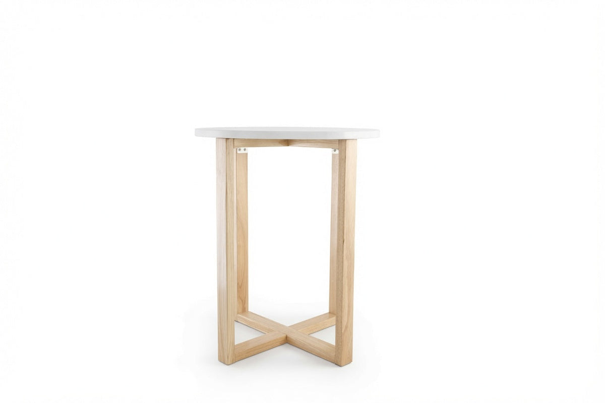 LYRA SIDE TABLE WITH WHITE MARBLE