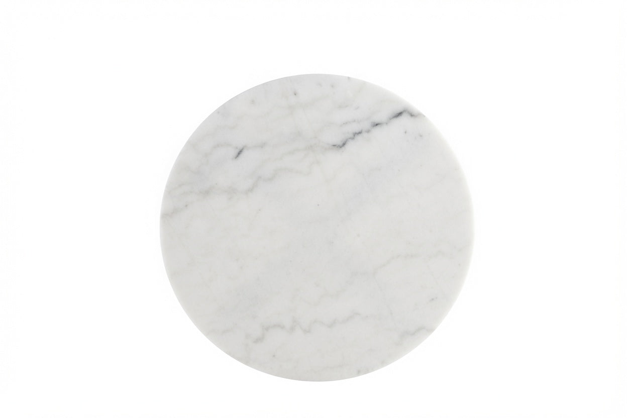 LYRA SIDE TABLE WITH WHITE MARBLE