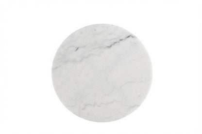 LYRA SIDE TABLE WITH WHITE MARBLE