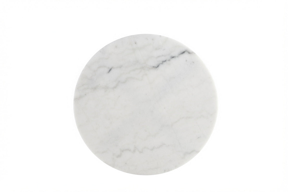 LYRA SIDE TABLE WITH WHITE MARBLE