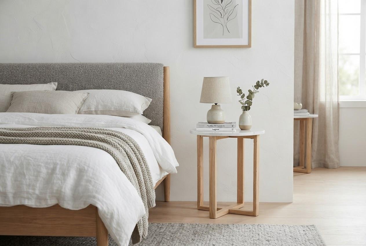 LYRA SIDE TABLE WITH WHITE MARBLE