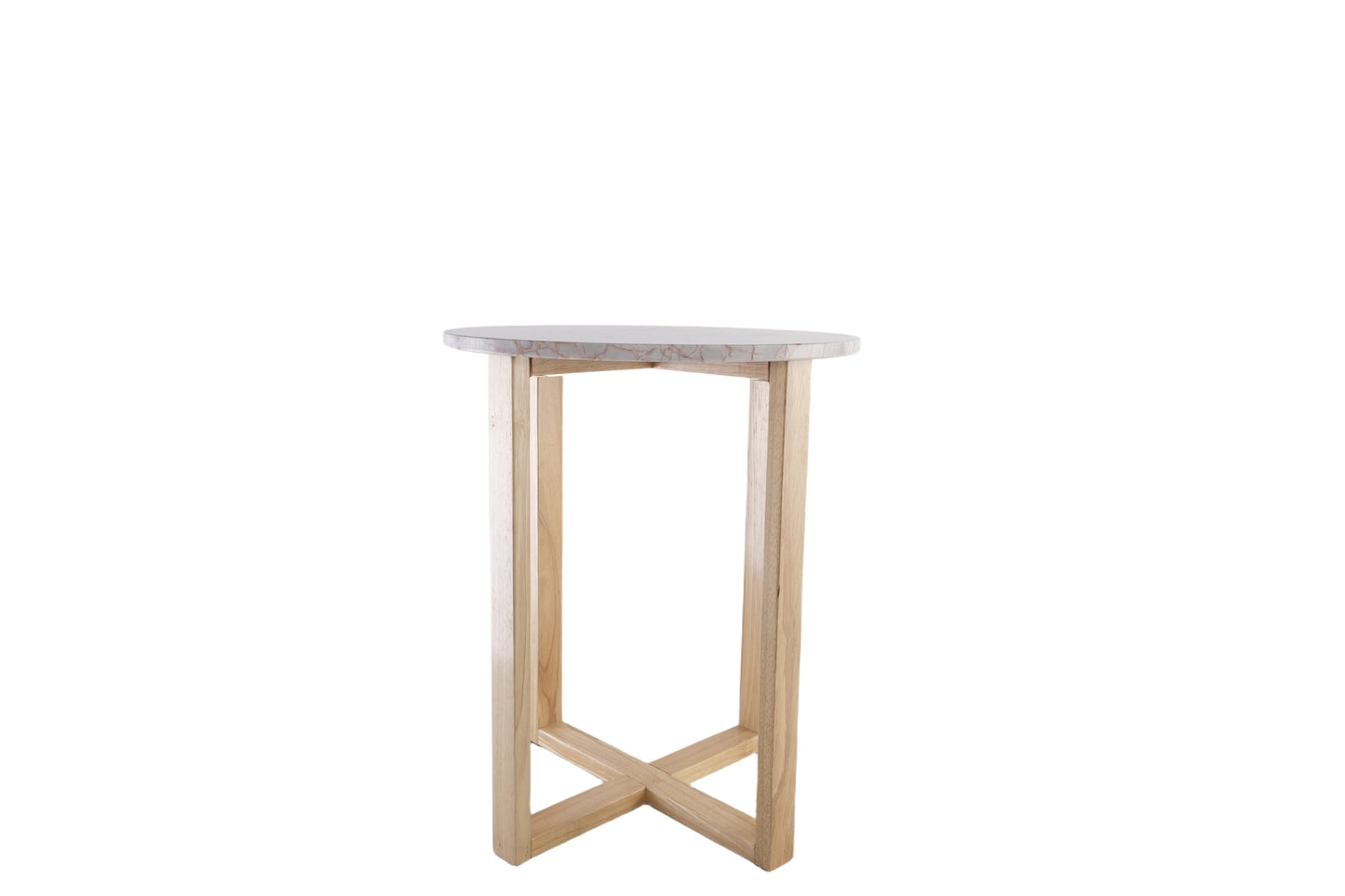 LYRA SIDE TABLE WITH ROSE' MARBLE