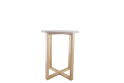 LYRA SIDE TABLE WITH ROSE' MARBLE