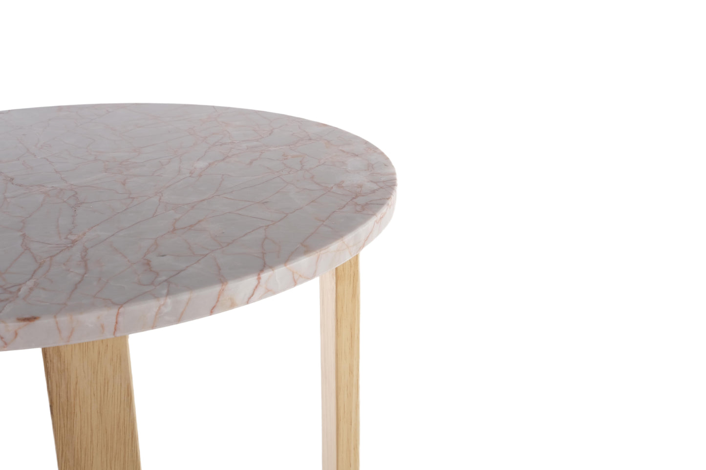 LYRA SIDE TABLE WITH ROSE' MARBLE
