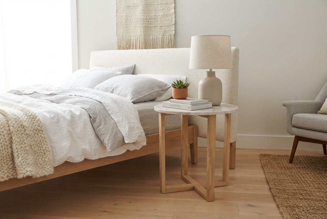 LYRA SIDE TABLE WITH ROSE' MARBLE