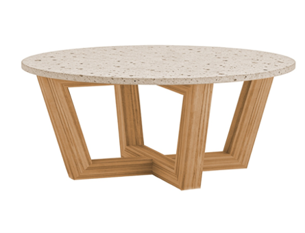 LYRA COFFEE TABLE WITH NATURAL OAK TRAVERTINE
