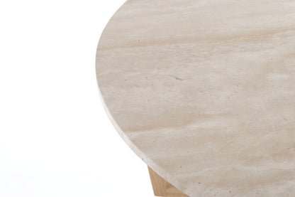 LYRA COFFEE TABLE WITH NATURAL OAK TRAVERTINE
