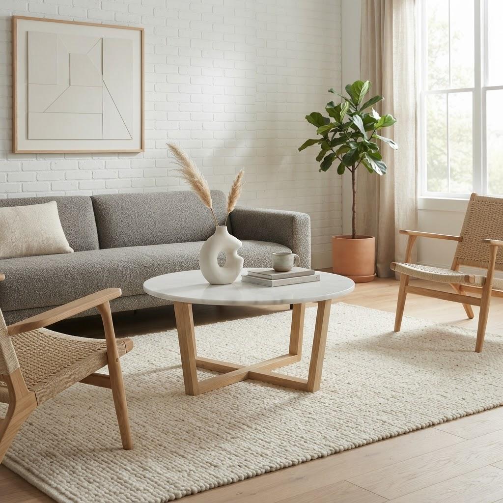 LYRA COFFEE TABLE WITH WHITE MARBLE