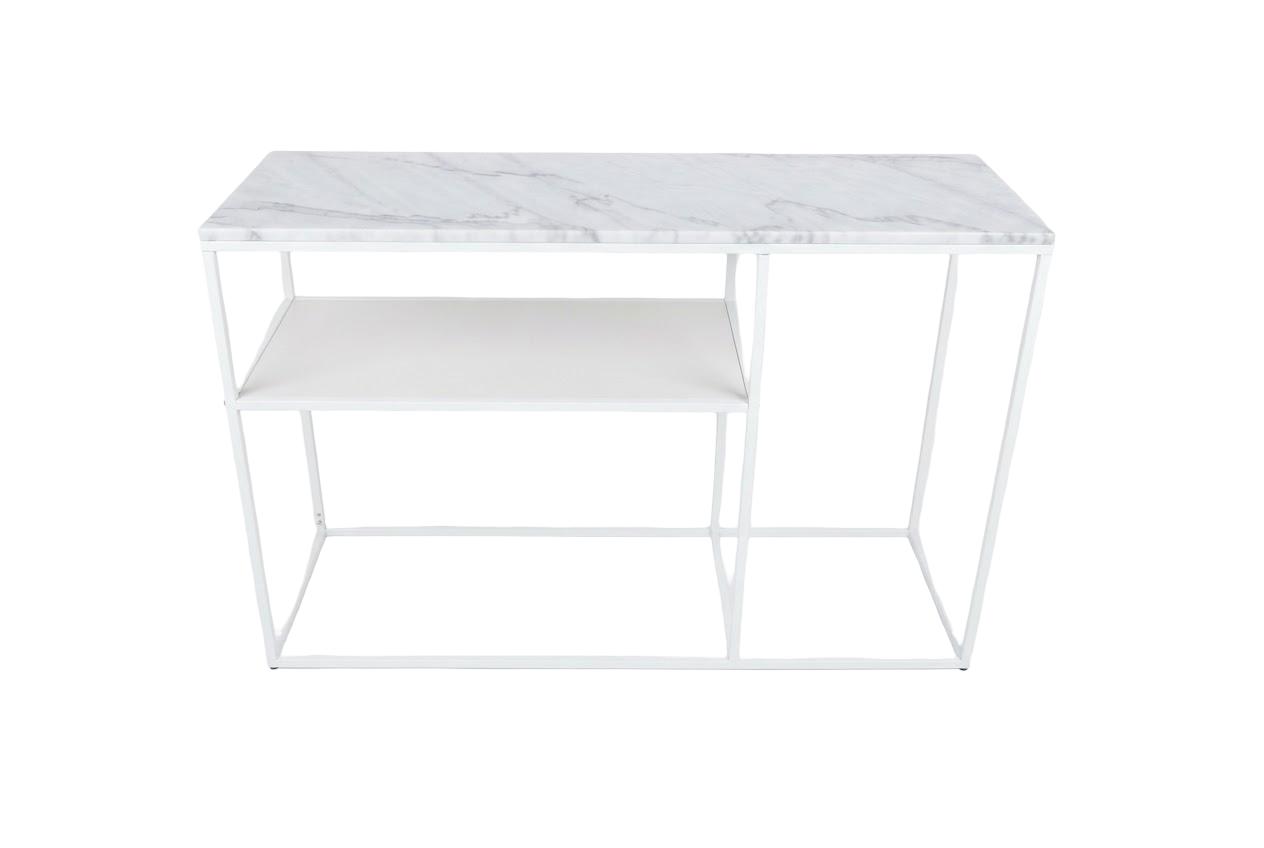 AURA ENTRY CONSOLE WHITE WITH WHITE MARBLE