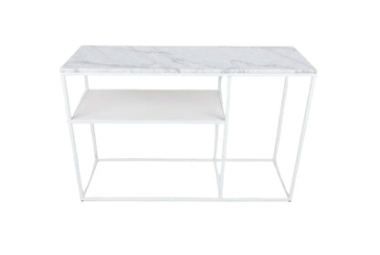 AURA ENTRY CONSOLE WHITE WITH WHITE MARBLE