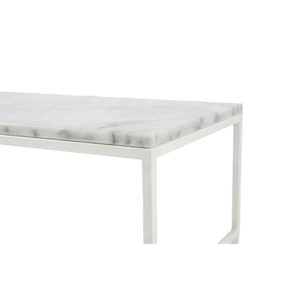 AURA ENTRY CONSOLE WHITE WITH WHITE MARBLE
