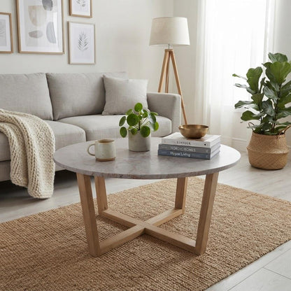 LYRA COFFEE TABLE WITH ROSE' MARBLE