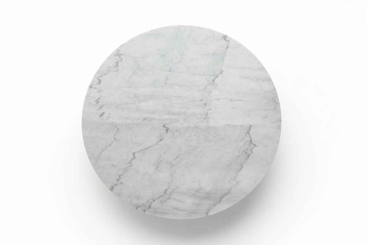 VELA COFFEE TABLE WHITE WITH WHITE MARBLE