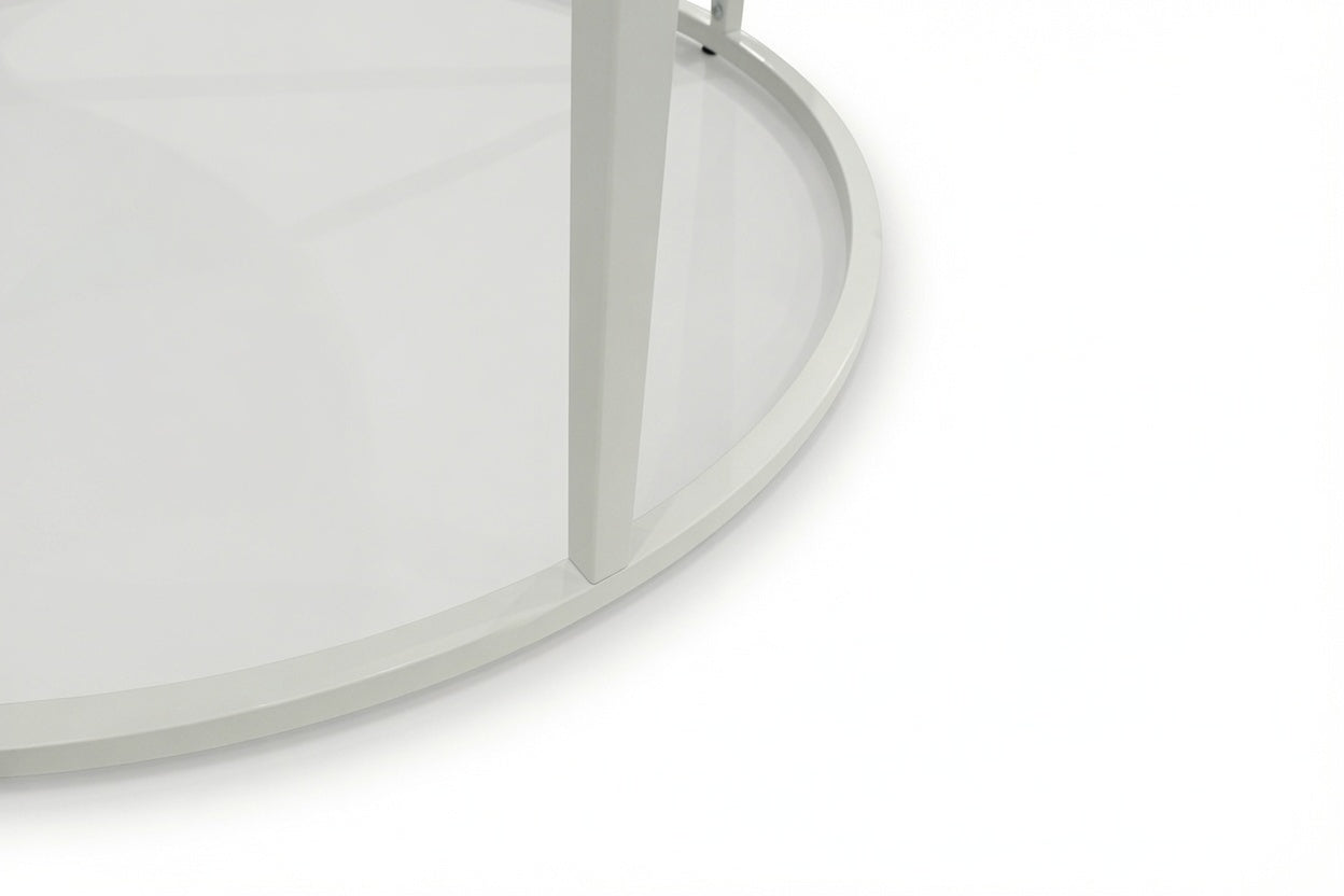 VELA COFFEE TABLE WHITE WITH WHITE MARBLE