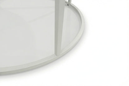 VELA COFFEE TABLE WHITE WITH WHITE MARBLE