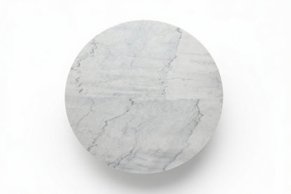 VELA COFFEE TABLE BLACK WITH WHITE MARBLE
