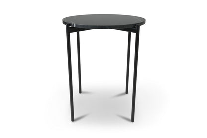 SOLIS SIDE TABLE BLACK WITH BLACK MARBLE